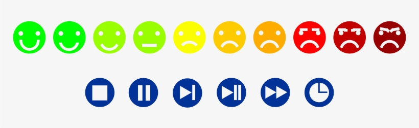 A Coloured Set Of Happy/sad Icons And 0-9 Number Icons - Number, transparent png #3352465