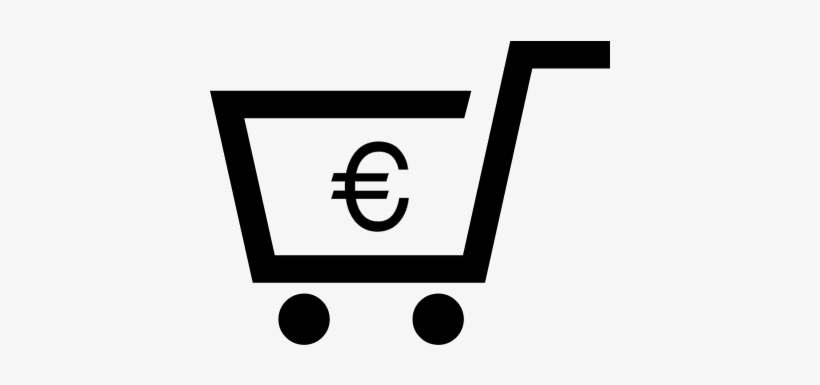 Shopping Cart With Euro Symbol Vector - Buying Icon Png, transparent png #3353448