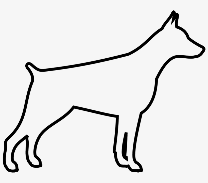 Doberman Rubber Stamp - Dog, transparent png #3356007