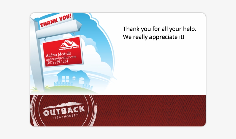 Bloomin Redemption - Outback Steakhouse Gift Card, transparent png #3356215