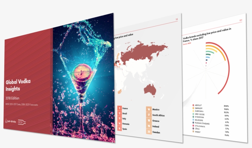 Iwsr Just Drinks Vodka Cover - White And Black World Map Unique Design Poster Print, transparent png #3356391