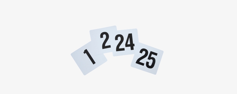 Winco Tbn-25 Table Numbers Cards - Winco Tbn-25 Plastic Table Number Set - 1-25, transparent png #3357902