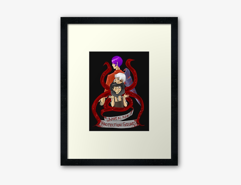 "kaneki Protection Squad" Framed Prints By Cute-neko - Picture Frame, transparent png #3358032