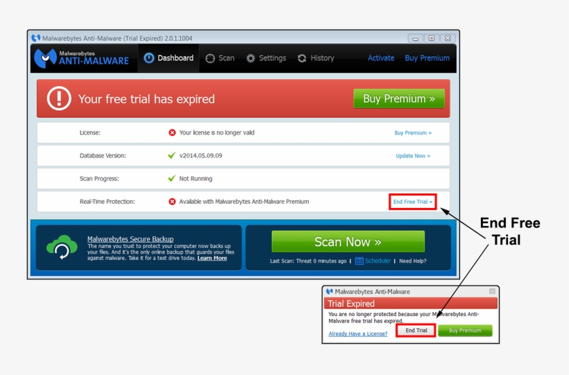 Reverting Malwarebytes From Free Trial Expired To Free - Malwarebytes Free Trial, transparent png #3362148