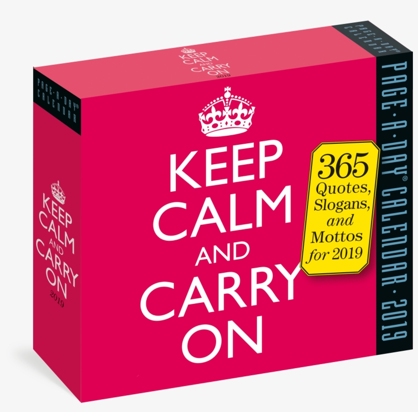 Keep Calm And Carry On Page A Day Calendar - Keep Calm And Carry, transparent png #3364331