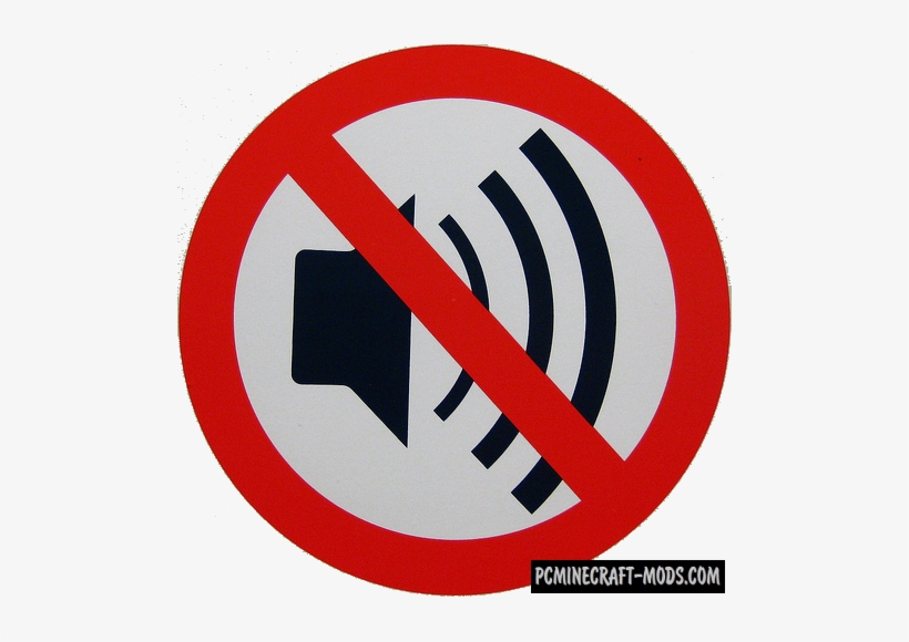 Soundless Background Mod For Minecraft - Sound Sign, transparent png #3364673