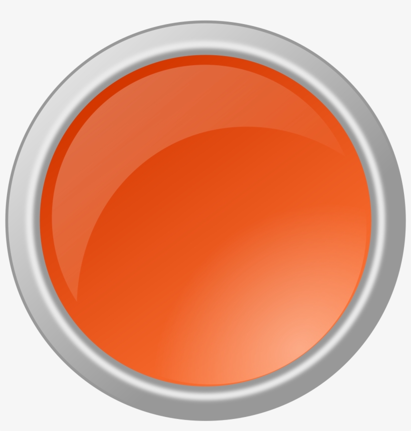 This Free Icons Png Design Of Glossy Orange Button, transparent png #3364854