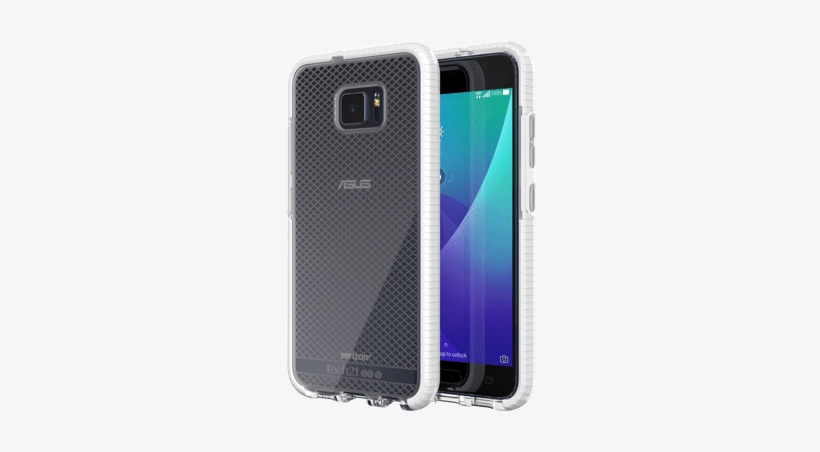 Evo Check For Asus Zenfone V - Tech21 Evo Check Case For Superior - Clear/white, transparent png #3364886