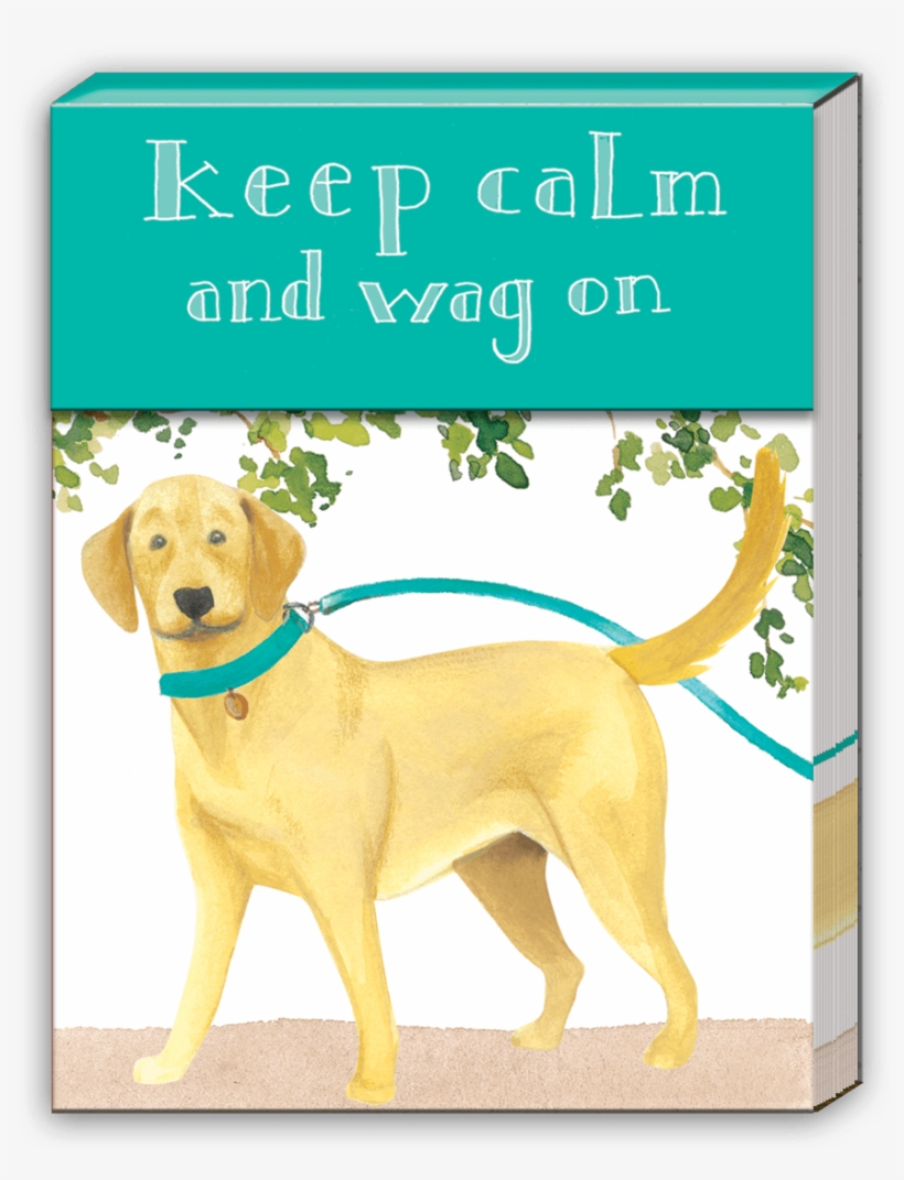Keep Calm And Wag On Pocket Note Pad - Yellow Labrador Pocket Notepad By Punch Studio, transparent png #3365268