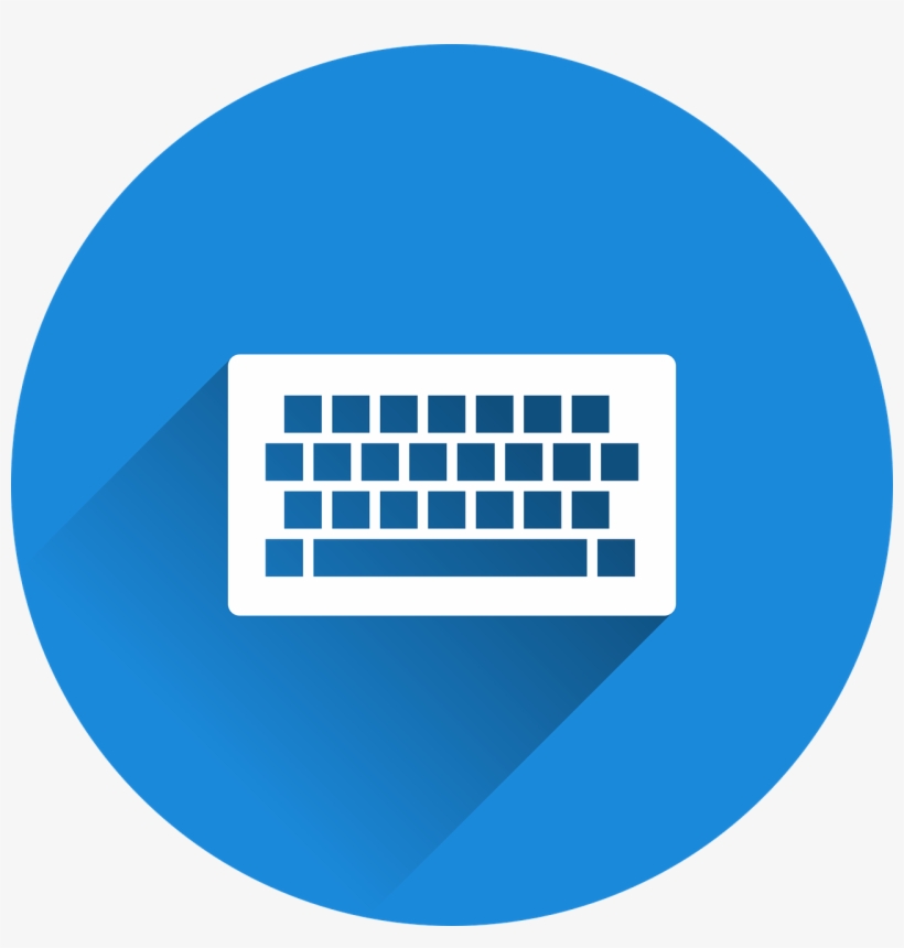 Keyboard, Icon - Movie Icon Png Blue, transparent png #3365277