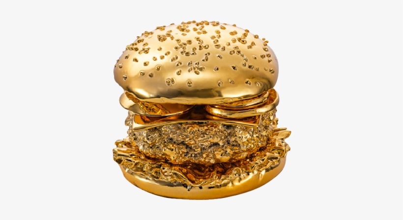Food Thug Bling Gold Burger Png Fast Food Transparent - Golden Burger, transparent png #3365390