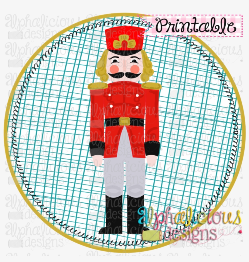 Nutcracker 2 In Circle-printable - Embroidery, transparent png #3365463