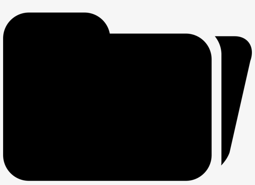 Open Black Folder Interface Symbol Comments, transparent png #3366100