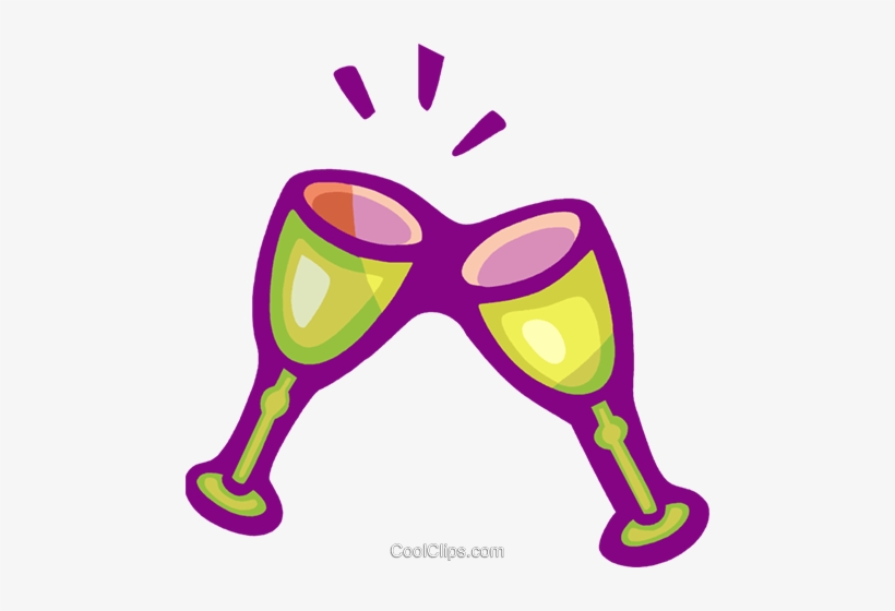 Champagne Glasses Royalty Free Vector Clip Art Illustration, transparent png #3366196