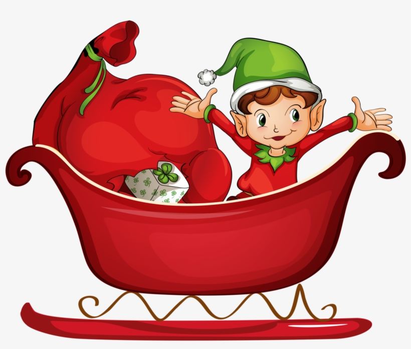 Trineo, Decoraciones Escolares, Fondos Blanco, Duendes, - Santa Elves, transparent png #3366222