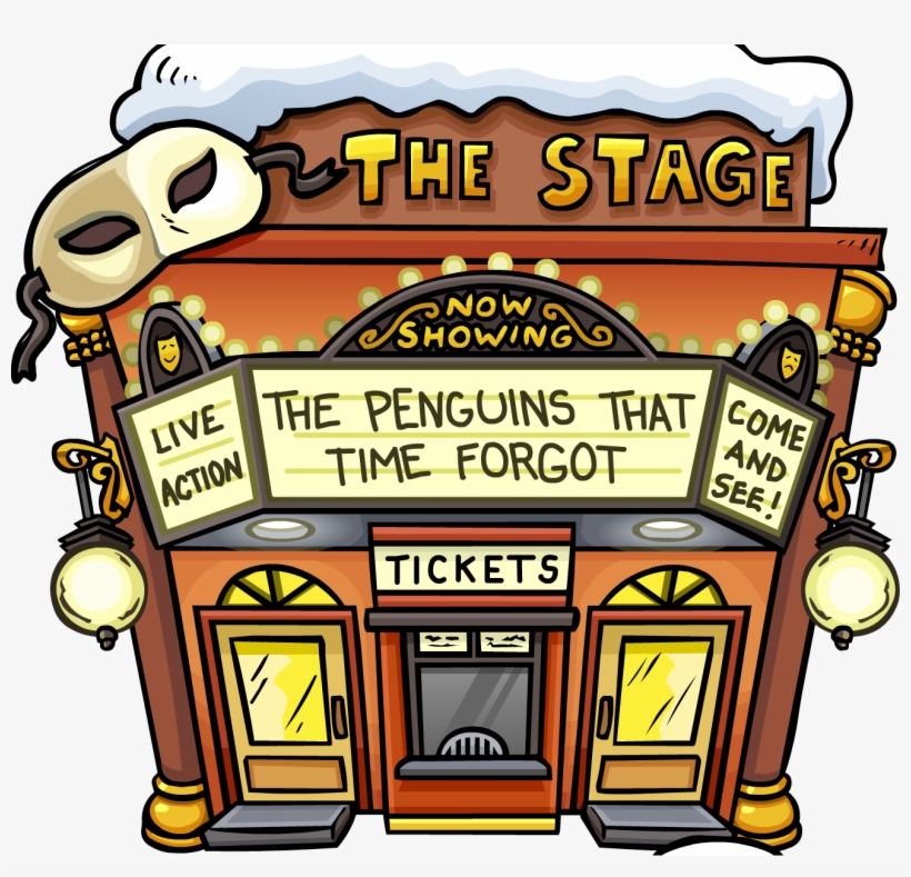 Stage Outside - Club Penguin Theater, transparent png #3367684