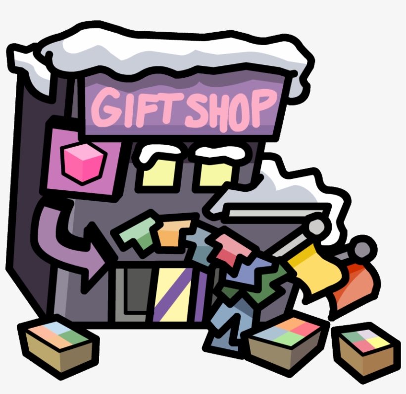 Outside View Of Giftshop - Club Penguin Gift Shop Outside, transparent png #3367764