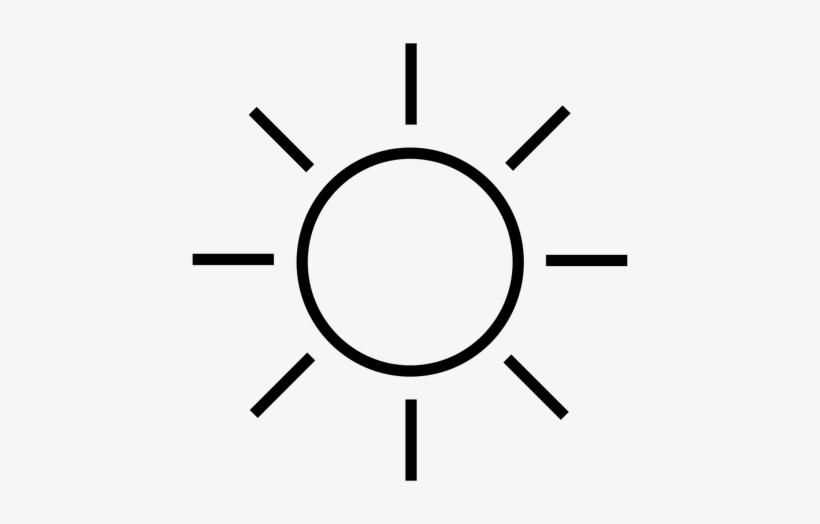 Sun Outline Clip Art At Clker - Zon Tekening Zwart Wit, transparent png #3367888