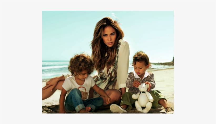 Jennifer Lopez - Jennifer Lopez With Her Twins, transparent png #3368013