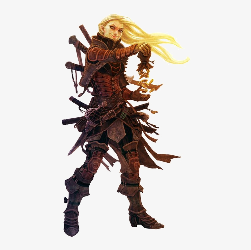 Female Thief Png Image - Rogue Elf Leather Armour, transparent png #3368077