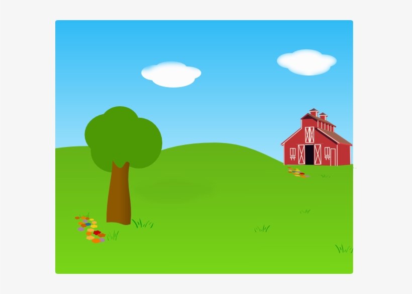 Farm Background Clip Art At Clker - Outside Clipart, transparent png #3368326