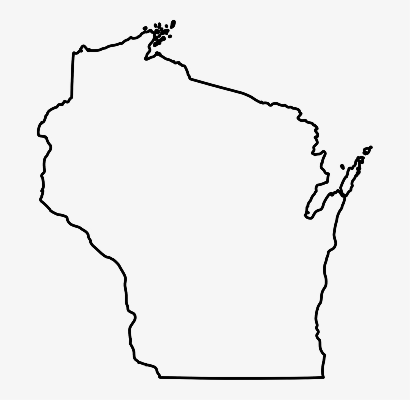 Stars Png Background - Large Outline Of Wisconsin, transparent png #3369177