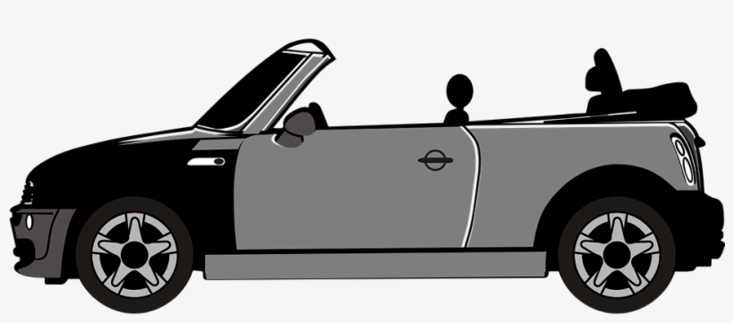 Clipart Of A Convertible Green Vintage Car - Cabriolet Clipart Png, transparent png #3369877