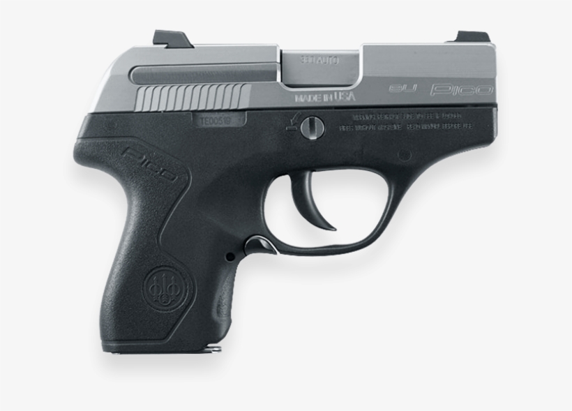 380 Pistol, Black And Silver, Facing Right - Quarter Pistol, transparent png #3370247