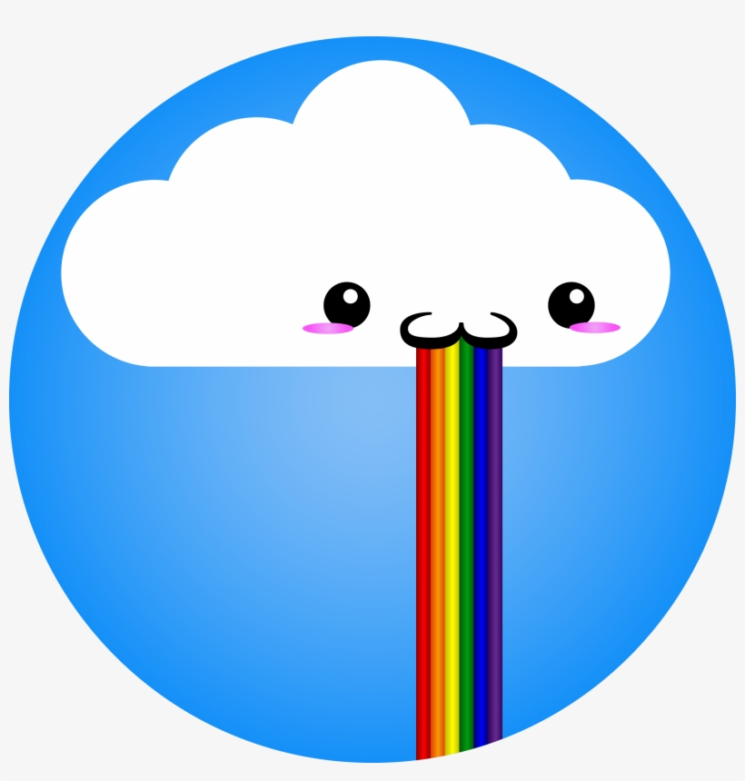 Text Clip Art - Wolke Die Regenbogen Kotzt Zum, transparent png #3370582