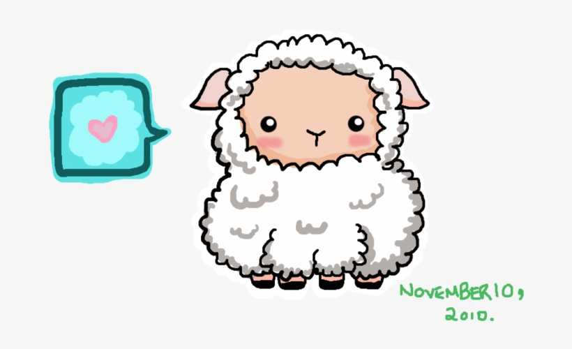 Cute Sheep Drawing Tumblr - Drawing, transparent png #3371417