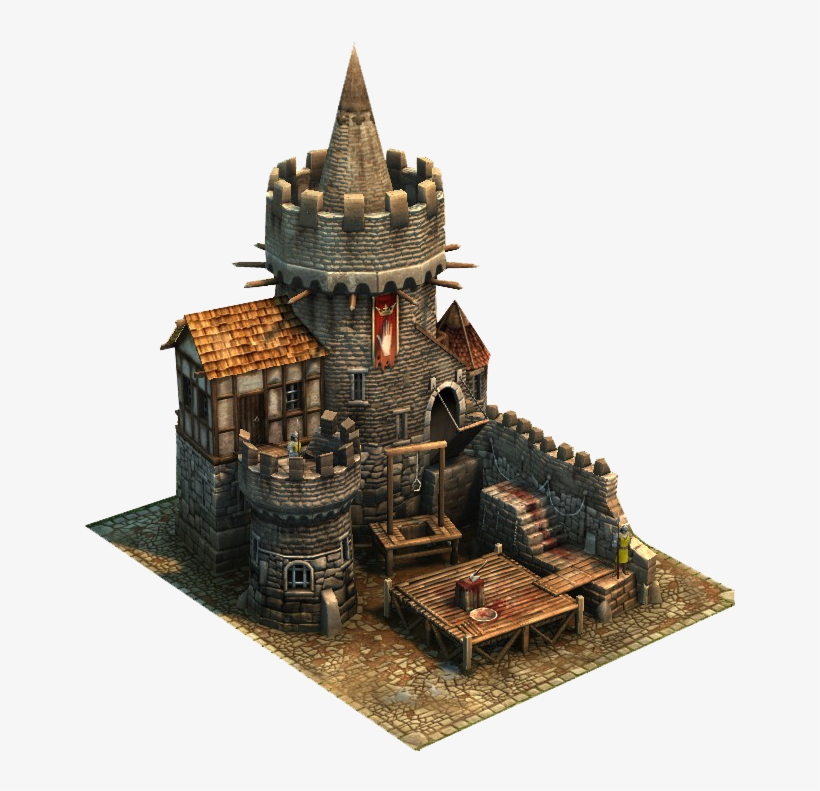 Building Games, Building Art, Fantasy Castle, Fantasy - Medieval Tower Isometric Png, transparent png #3371547