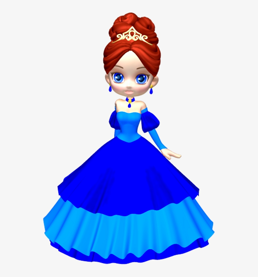 Princess In Blue Poser Png Clipart By Clipartcotttage - Clip Art Princess Png, transparent png #3371947