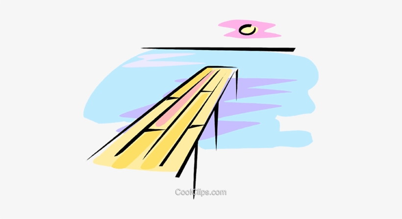 Ocean Pier Royalty Free Vector Clip Art Illustration - Pier Cartoon Png, transparent png #3372400