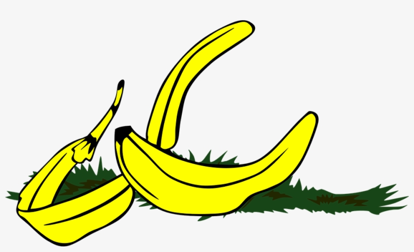 Banana Peel Slippery - Banana Peel Clip Art, transparent png #3372645