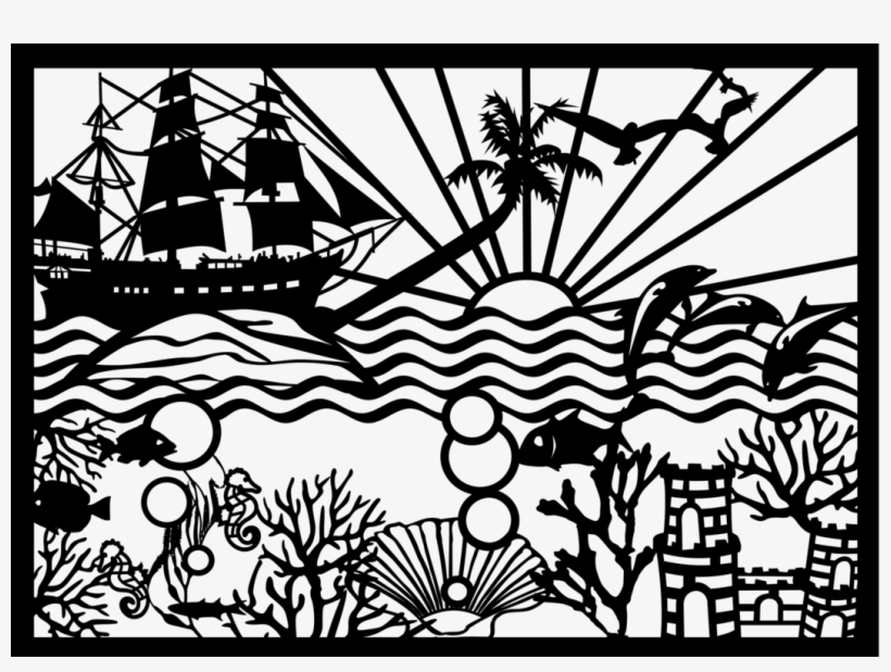 How To Set Use Ocean Theme Papercut Clipart - Boat Paper Cut, transparent png #3372647