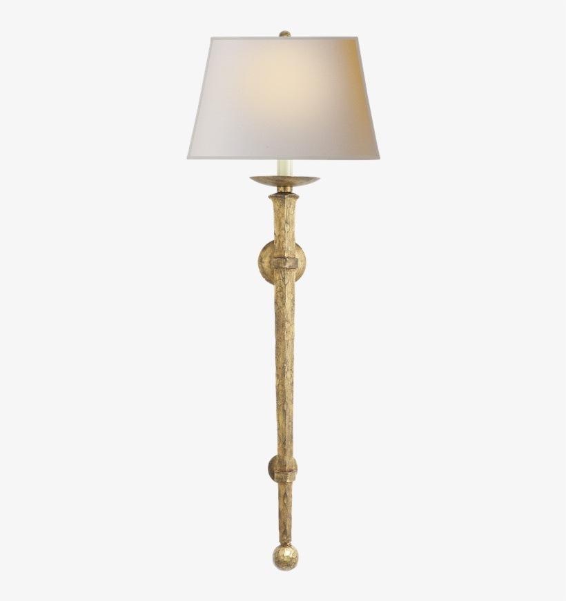 Visual Comfort Long Iron Torch In Gilded Iron With - Sconce, transparent png #3374044