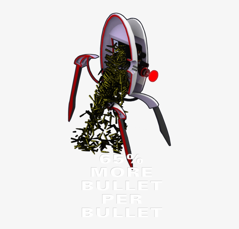 Fire Rate Of Ppsh-41 900 To Over 1000 Rounds/min Fps - Portal 2 Turret, transparent png #3374130