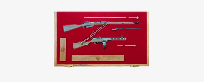 Collection Of Miniatures "mosin's Rifle & Ppsh-41" - Firearm, transparent png #3374147