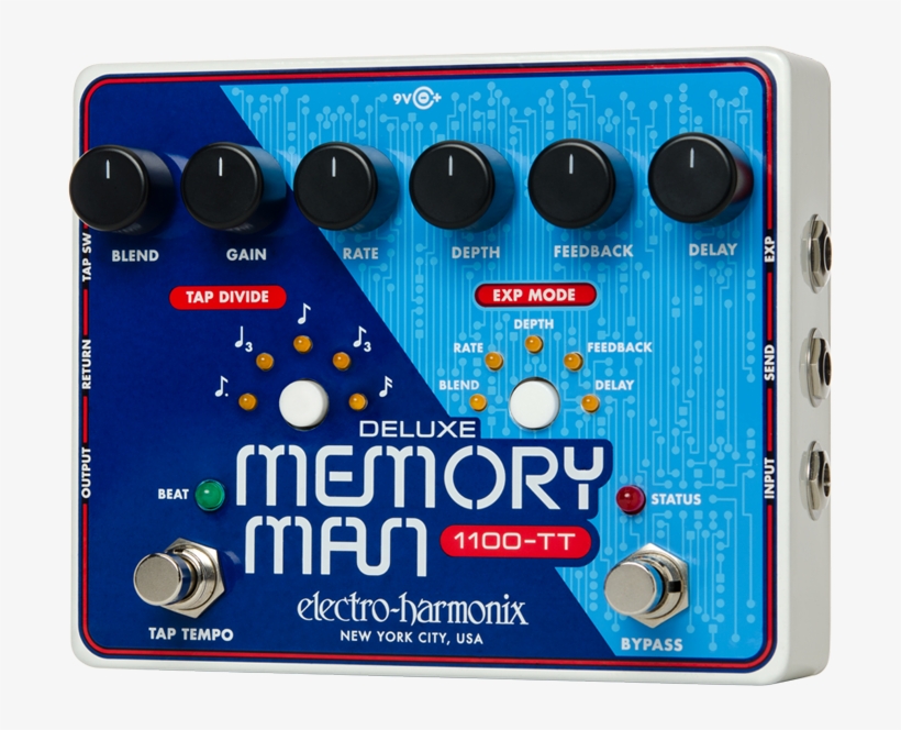 Download Png Image File - Electro Harmonix Deluxe Memory Man 1100 Tt Guitar Effect, transparent png #3374833