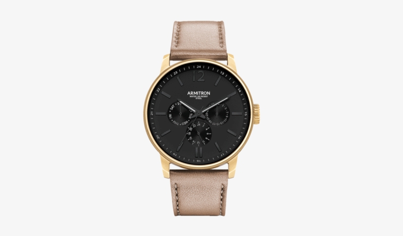 Tan Leather Strap With Three Subdials- 42mm / Tan / - Armitron All Sport Mens Brown Watch Boxed Set-20/5217bkgptn, transparent png #3374881