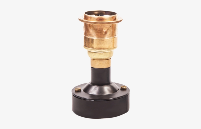 Industrial Wall Bulb Holder Black & Brass E27 - Brass, transparent png #3374969