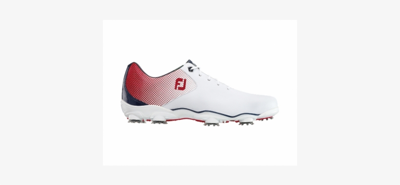 A Helix Golf Shoes - Footjoy D.n.a. Helix Golf Shoes In White / Red / Blue, transparent png #3374991