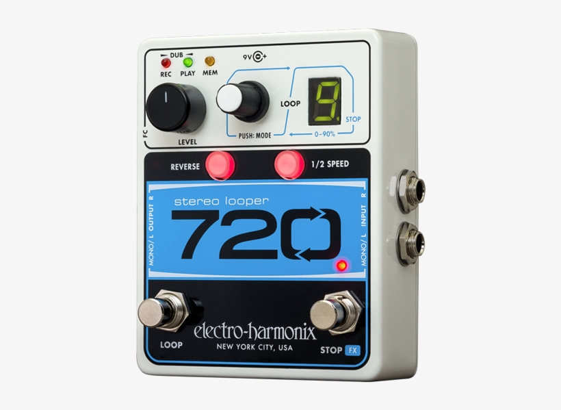 Electro-harmonix 720 Looper - Electro Harmonix 720 Stereo Looper Pedal Guitar Effects, transparent png #3375106
