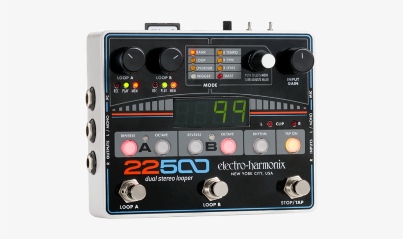 Pedal Genie - Electro-harmonix 22500 Dual Stereo Looper With Foot, transparent png #3375156