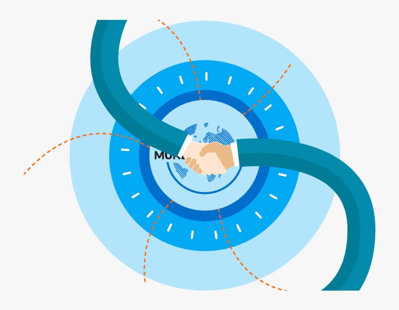 Handshake - Circle, transparent png #3375428