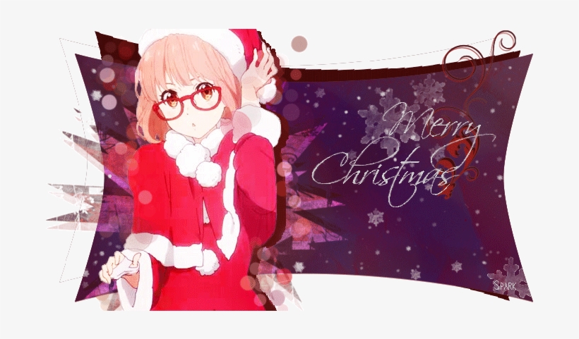 My Collection Of Christmas/winter Anime Backgrounds - Kyoukai No Kanata Christmas, transparent png #3375524