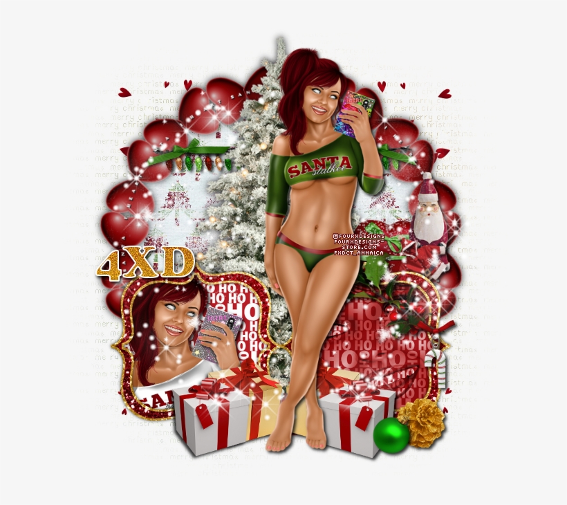 Check Out This Tag With The Sexy Santa Stalker Version - Present, transparent png #3375867