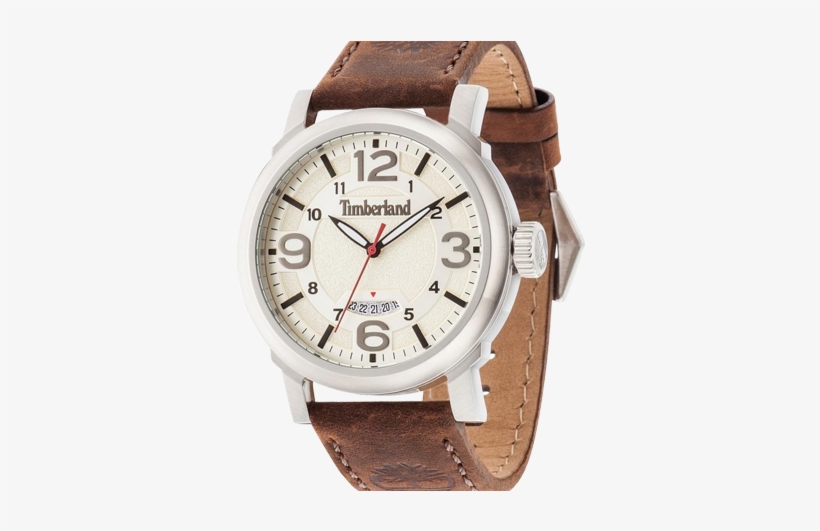 Timberland Berkshire Brown Leather Strap 14815js-07 - Timberland Men's Quartz Watch With Beige Dial Analogue, transparent png #3375885