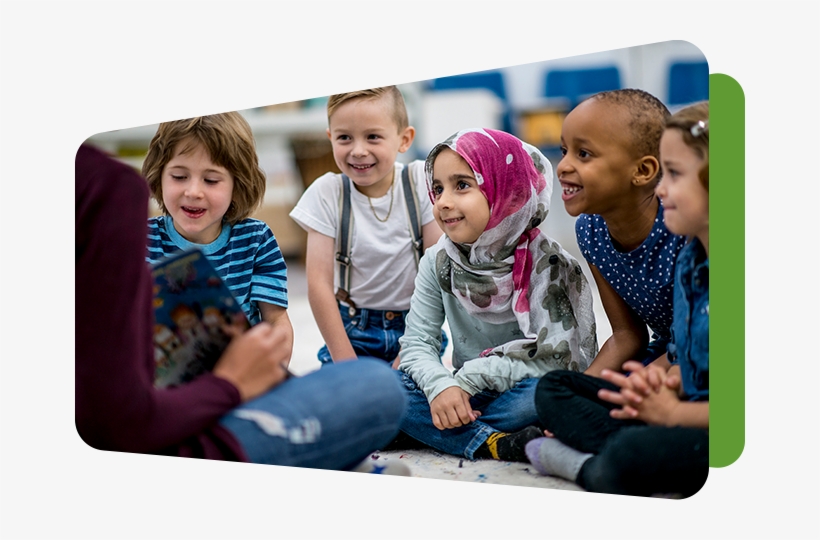 Group Of Young Students Gathered On The Floor Around - Diversity Pictures For Classroom, transparent png #3376739