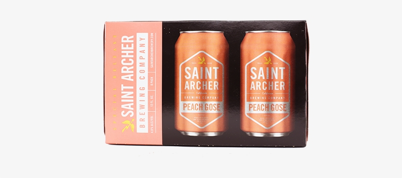 Saint Archer Brewing Co, Peach Gose, 6 Pack Cans - Saint Archer Guava Gose, transparent png #3377591